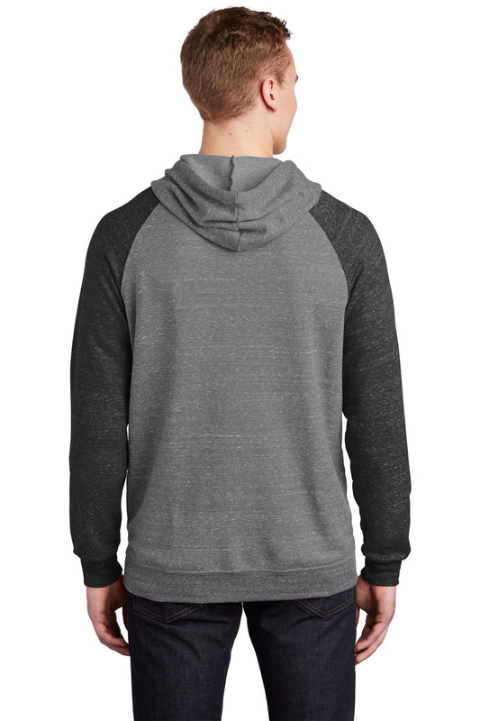Jerzees  Snow Heather French Terry Raglan Hoodie 90M Charcoal/ Black