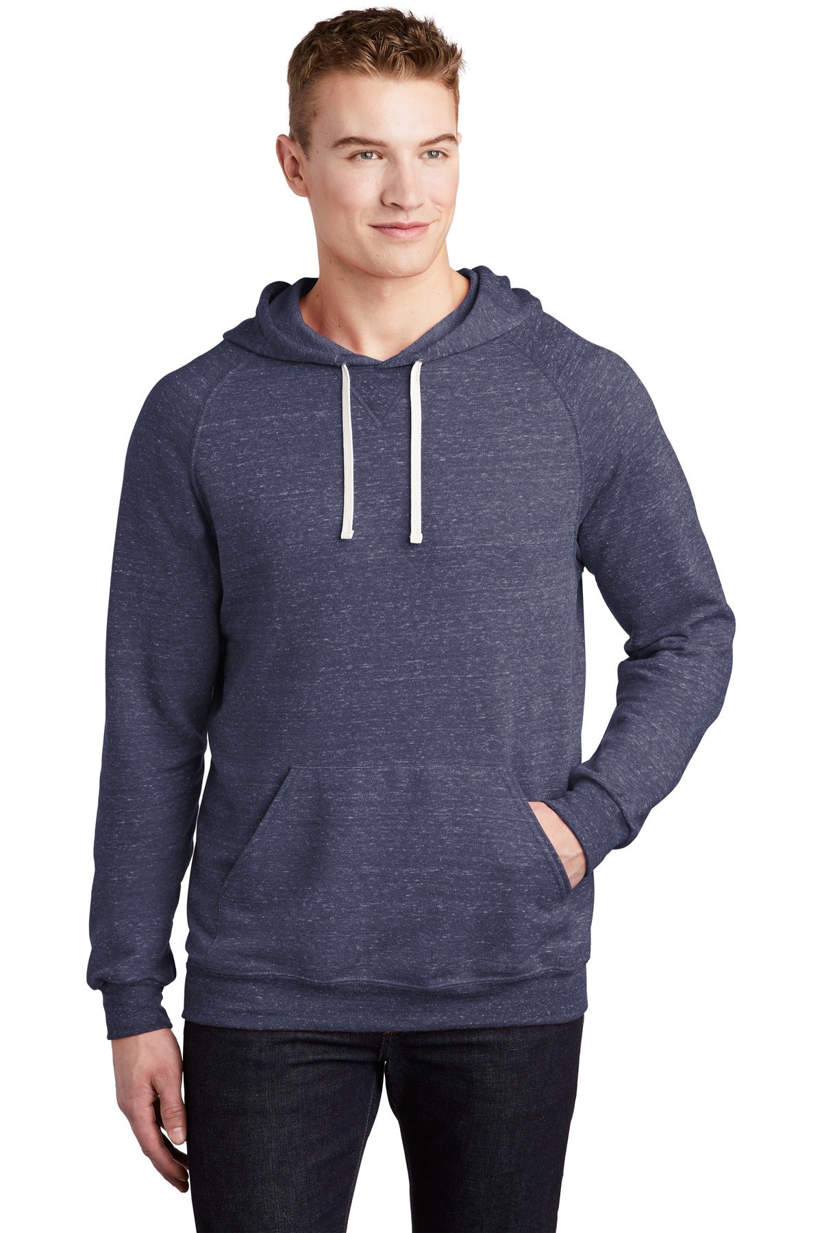 Jerzees  Snow Heather French Terry Raglan Hoodie 90M Navy