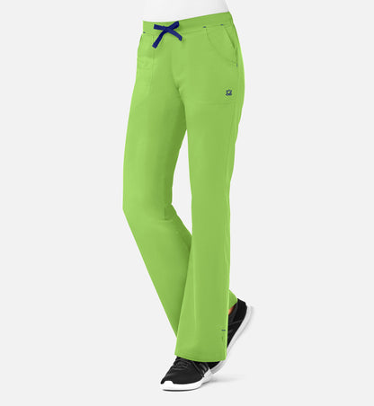 Blossom 9102 Multi-Pocket Flare Pants Apple Green