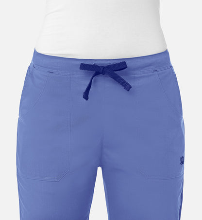 Blossom 9102 Multi-Pocket Flare Pants Ceil Blue