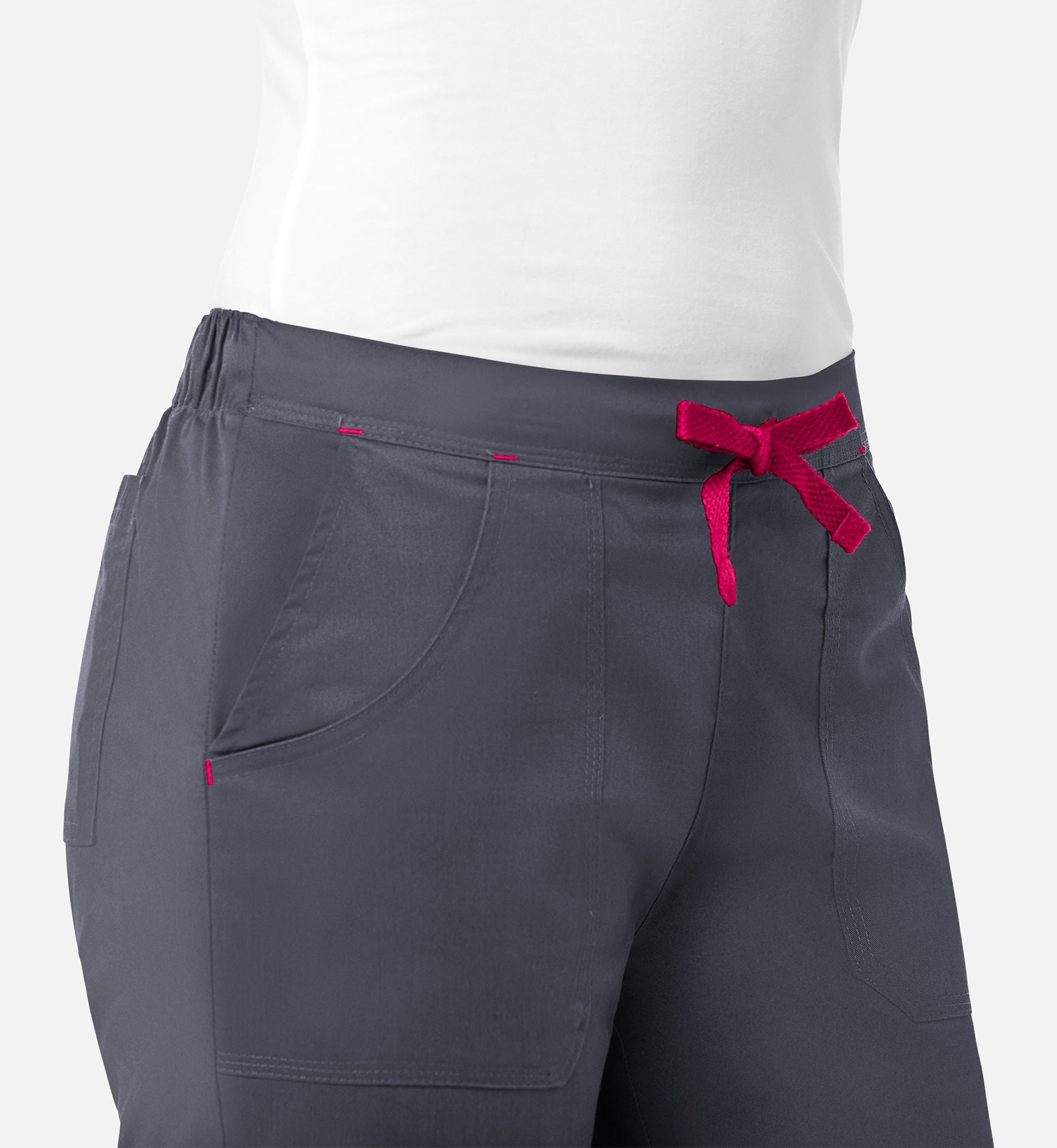 Blossom 9102 Multi-Pocket Flare Pants Charcoal