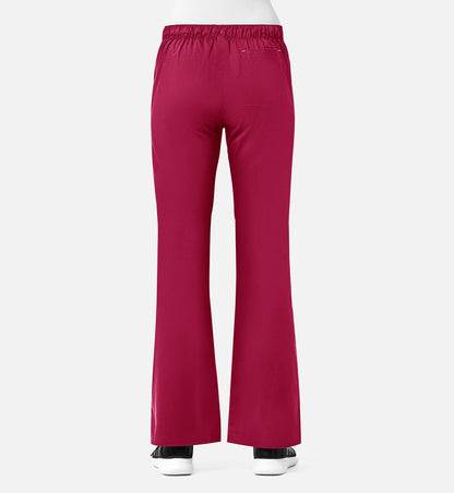 Blossom 9102 Multi-Pocket Flare Pants Crimson