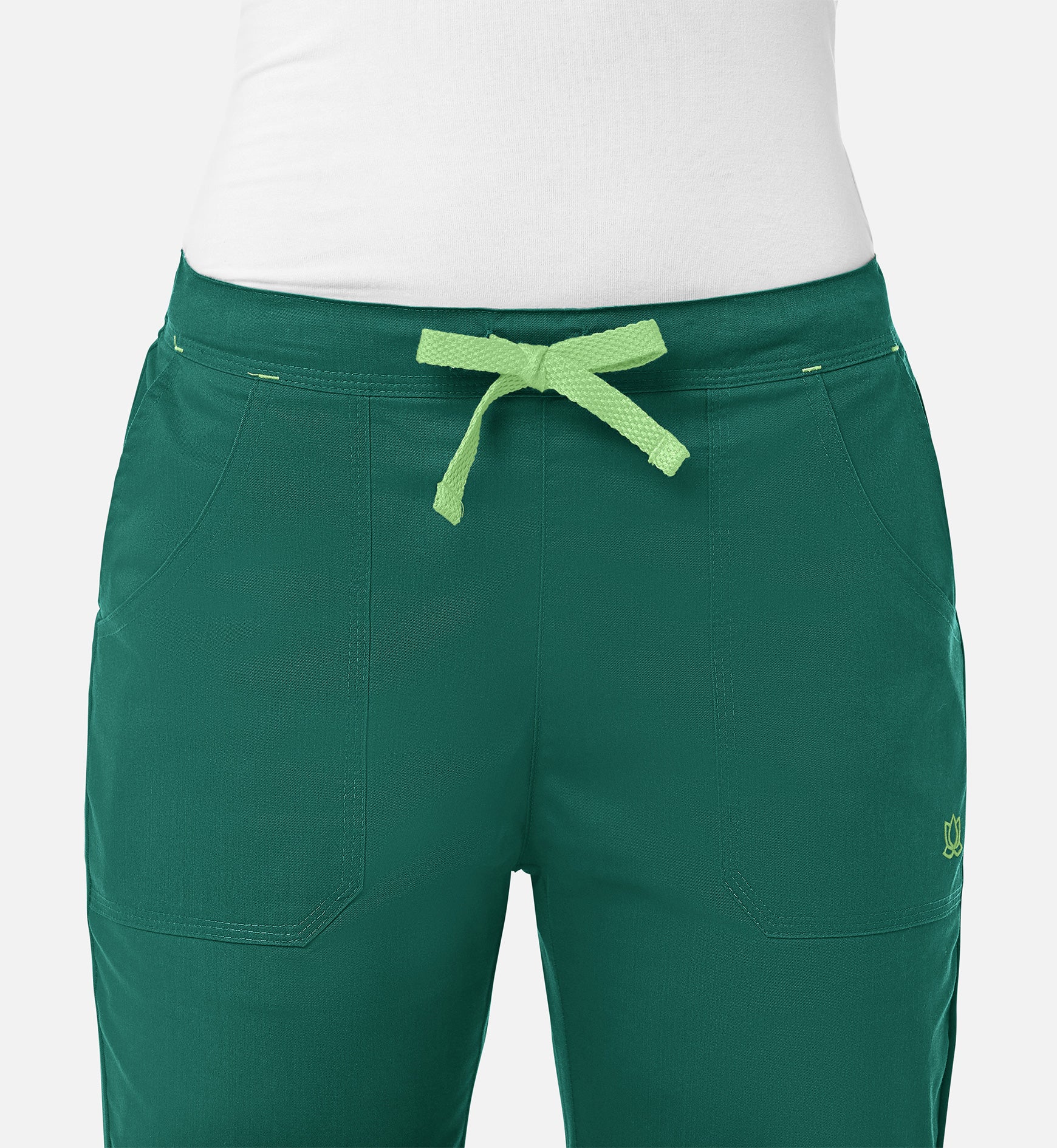 Blossom 9102 Multi-Pocket Flare Pants Hunter