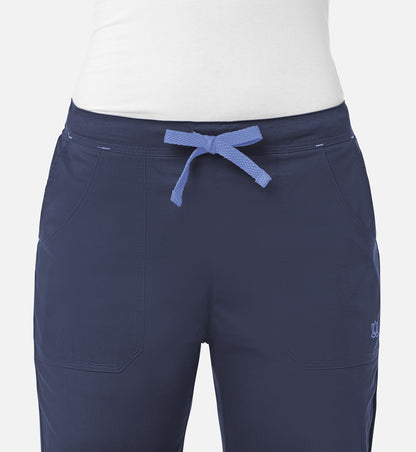 Blossom 9102 Multi-Pocket Flare Pants Navy