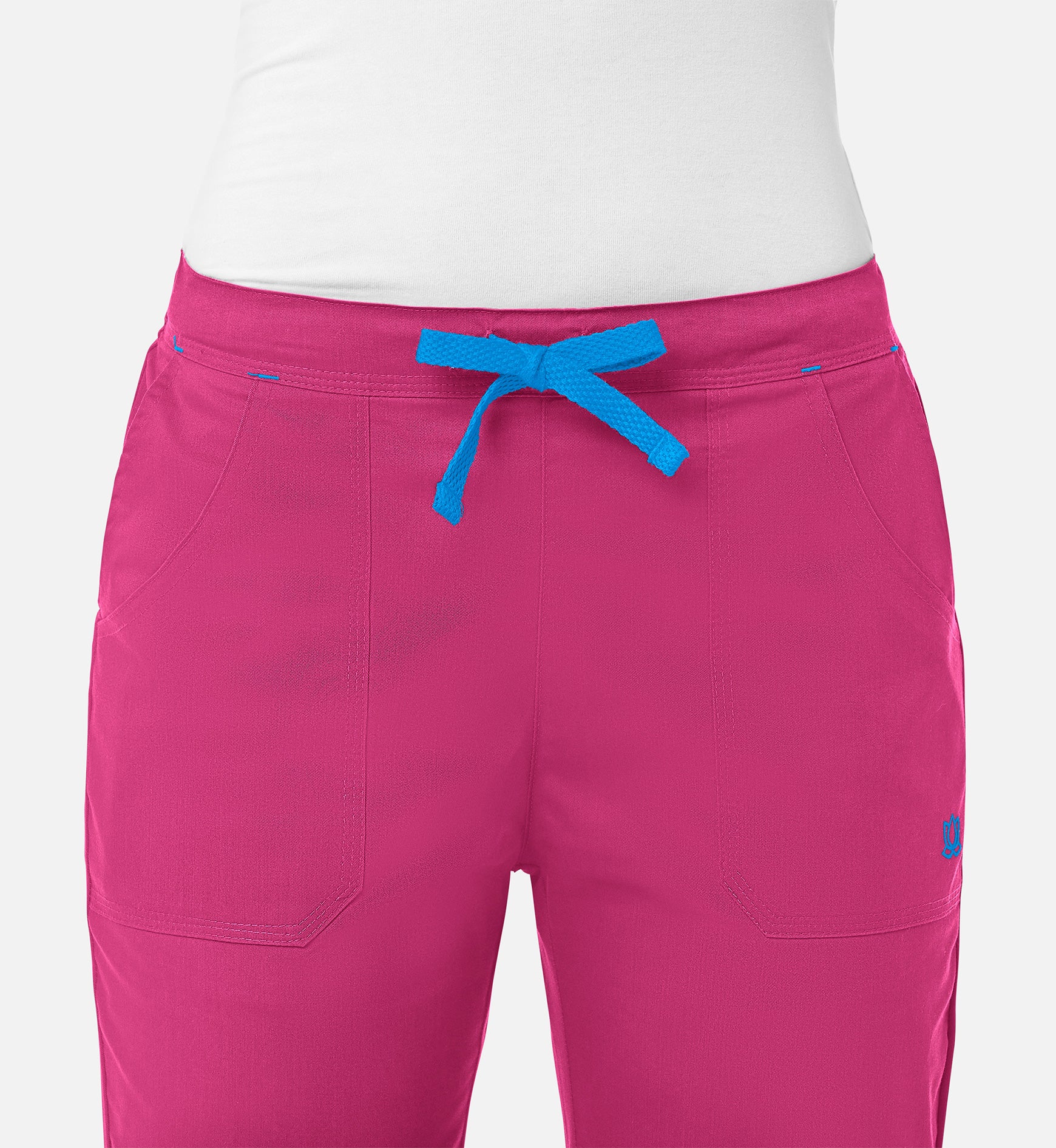 Blossom 9102 Multi-Pocket Flare Pants Passion Pink