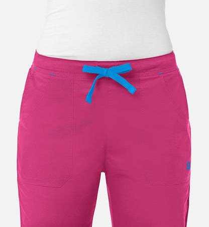 Blossom 9102 Multi-Pocket Flare Pants Passion Pink