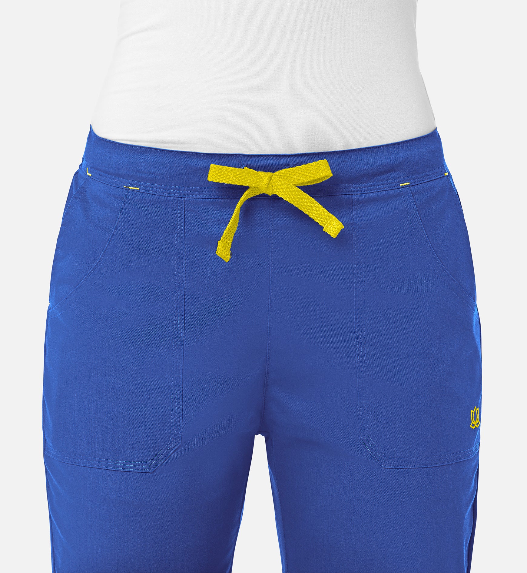 Blossom 9102 Multi-Pocket Flare Pants Royal Blue