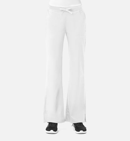 Blossom 9102 Multi-Pocket Flare Pants White