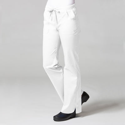 Blossom 9102 Multi-Pocket Flare Pant White