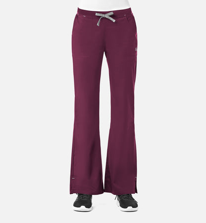 Blossom 9102 Multi-Pocket Flare Pants Wine