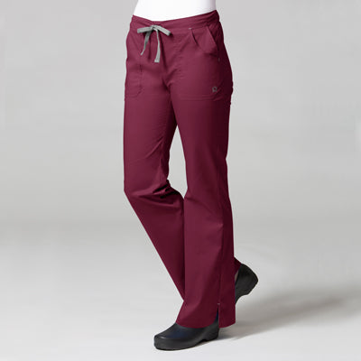 Blossom 9102 Multi-Pocket Flare Pant Wine