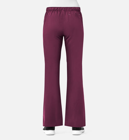 Blossom 9102 Multi-Pocket Flare Pants Wine