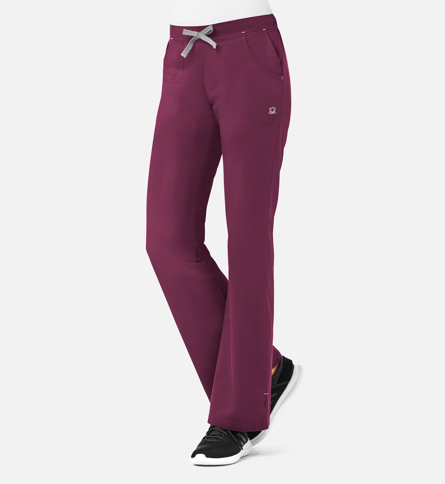Blossom 9102 Multi-Pocket Flare Pants Wine