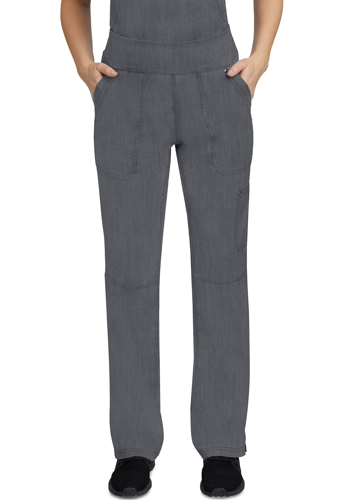 Healing Hands 9133 Tori Yoga Scrub Pants Heather Grey Image
