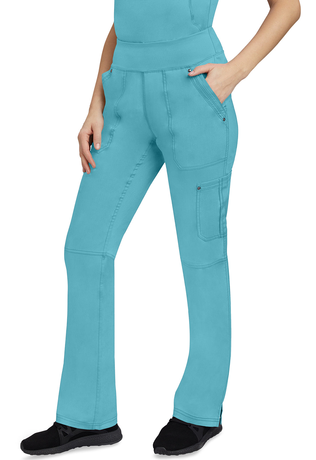 Healing Hands 9133 Tori Yoga Scrub Pants Spectra Blue Image
