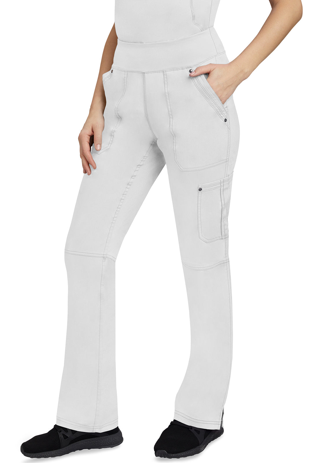 Healing Hands 9133 Tori Yoga Scrub Pants White Image