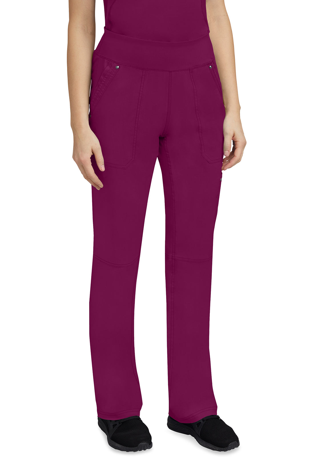Healing Hands 9133 Tori Yoga Scrub Pants Wine Image