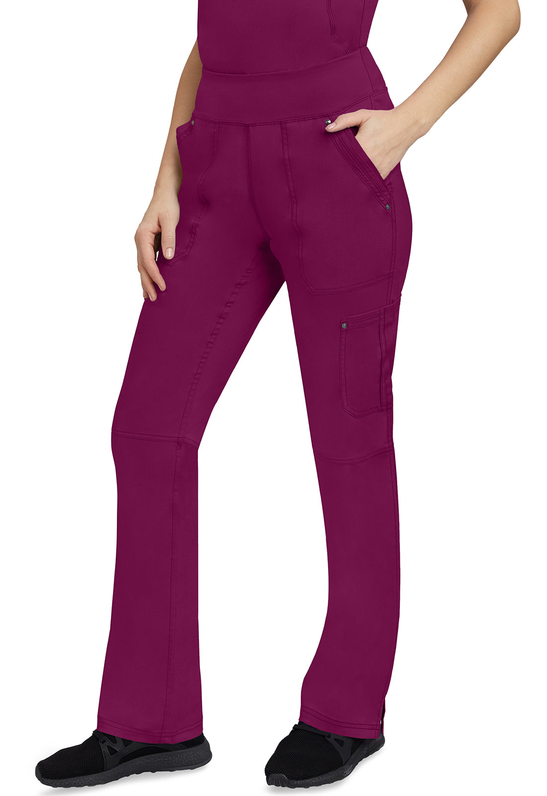 Healing Hands 9133 Tori Yoga Scrub Pants Wine Image