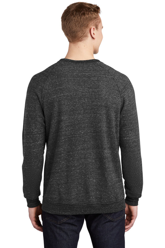 Jerzees  Snow Heather French Terry Raglan Crew 91M Black Ink