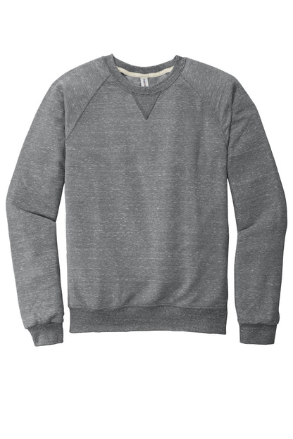 Jerzees  Snow Heather French Terry Raglan Crew 91M Charcoal