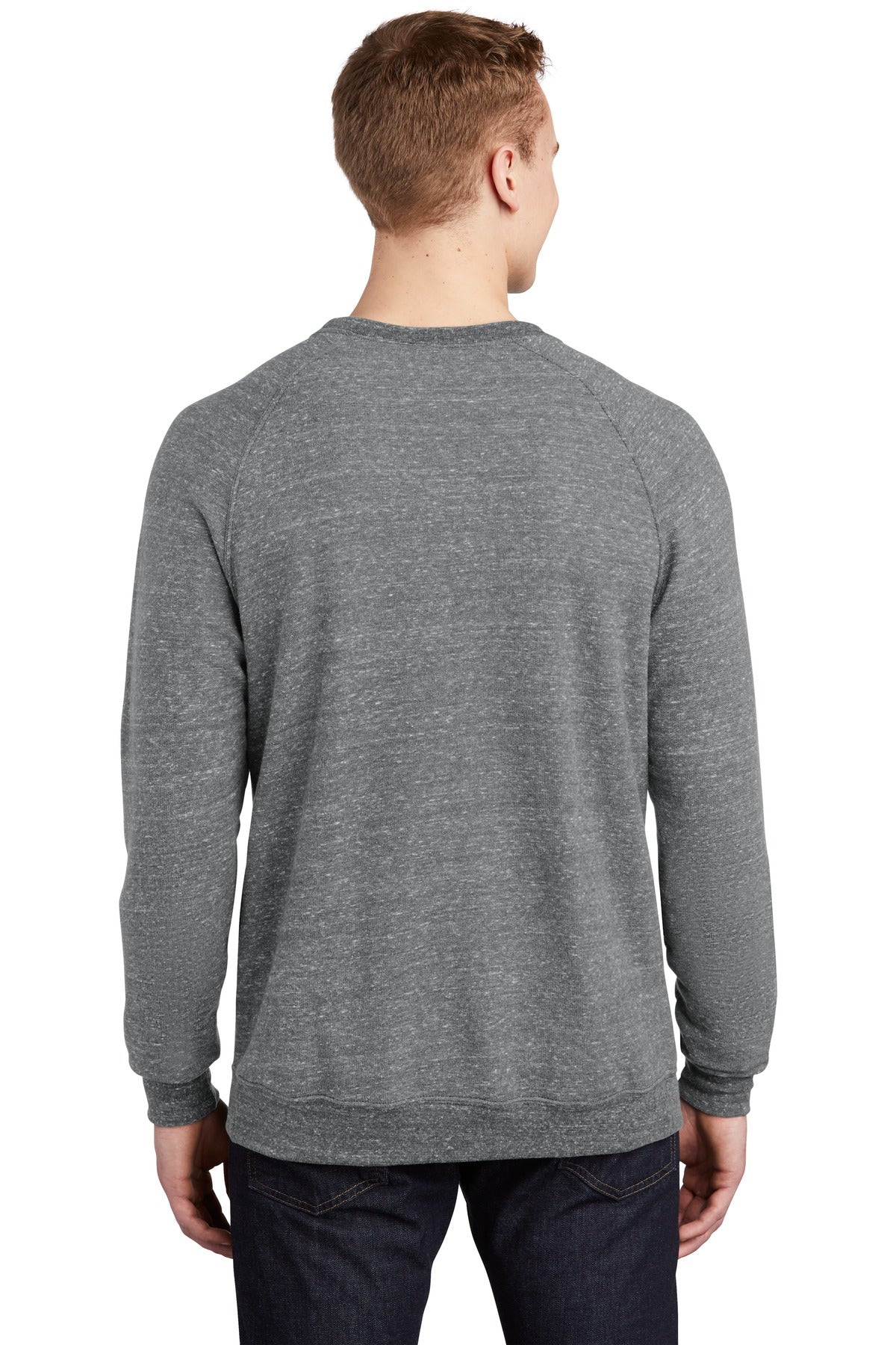 Jerzees  Snow Heather French Terry Raglan Crew 91M Charcoal