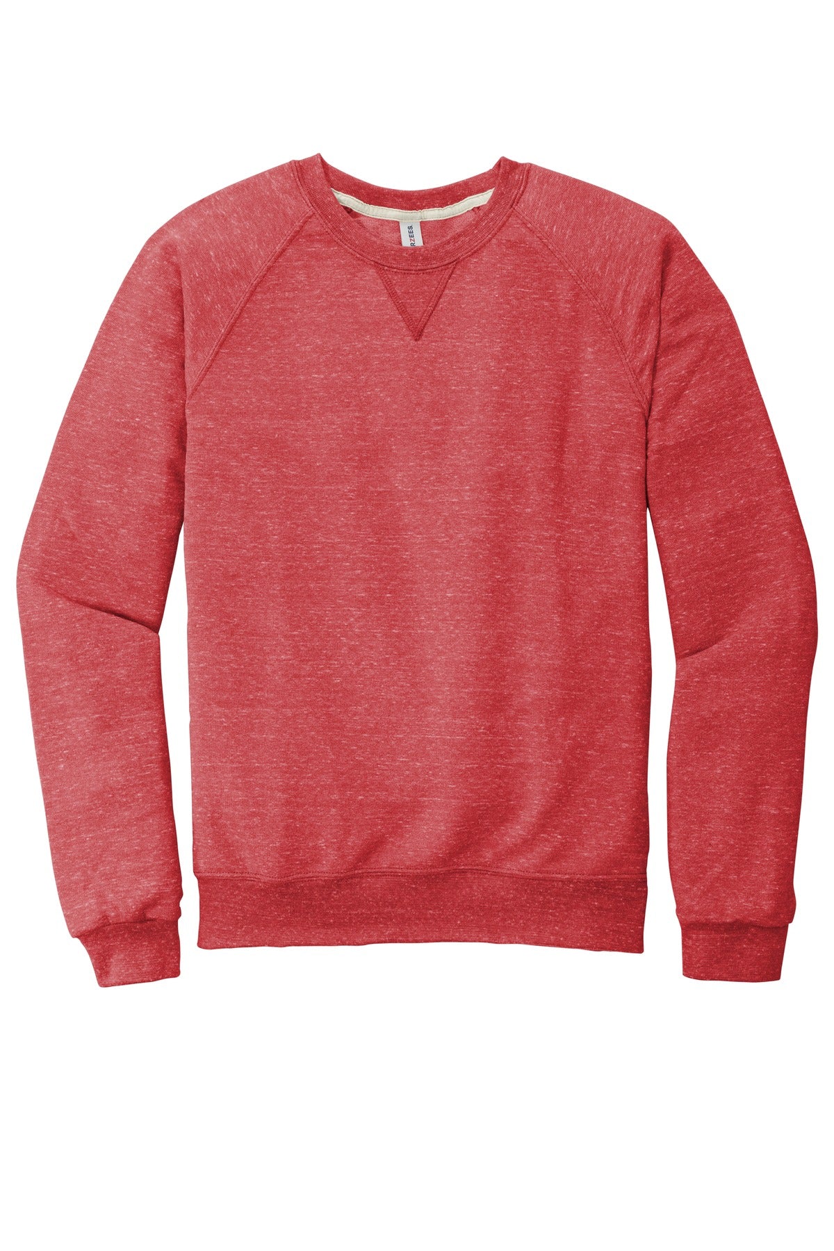 Jerzees  Snow Heather French Terry Raglan Crew 91M Red