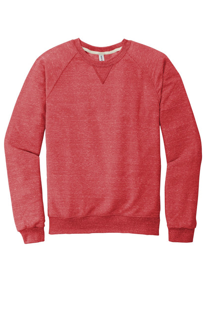 Jerzees  Snow Heather French Terry Raglan Crew 91M Red