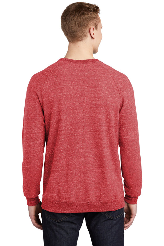 Jerzees  Snow Heather French Terry Raglan Crew 91M Red
