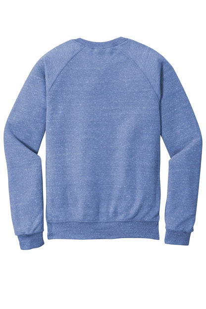 Jerzees  Snow Heather French Terry Raglan Crew 91M Royal