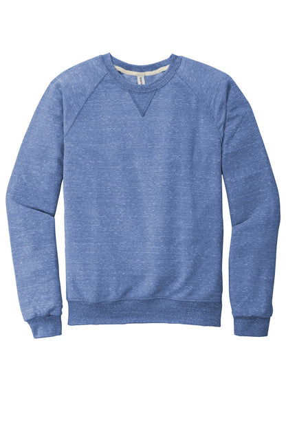 Jerzees  Snow Heather French Terry Raglan Crew 91M Royal