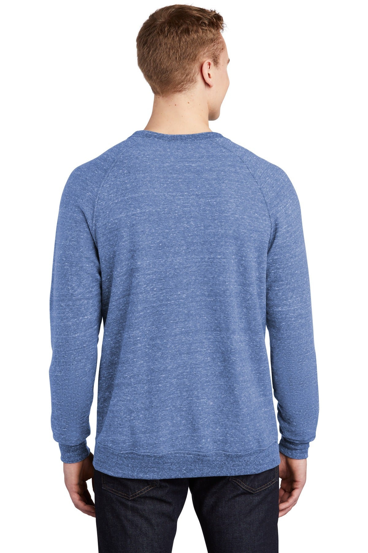 Jerzees  Snow Heather French Terry Raglan Crew 91M Royal