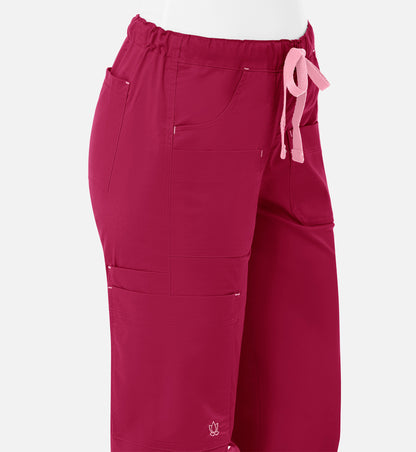 Blossom 9202 Utility Cargo Pants Crimson