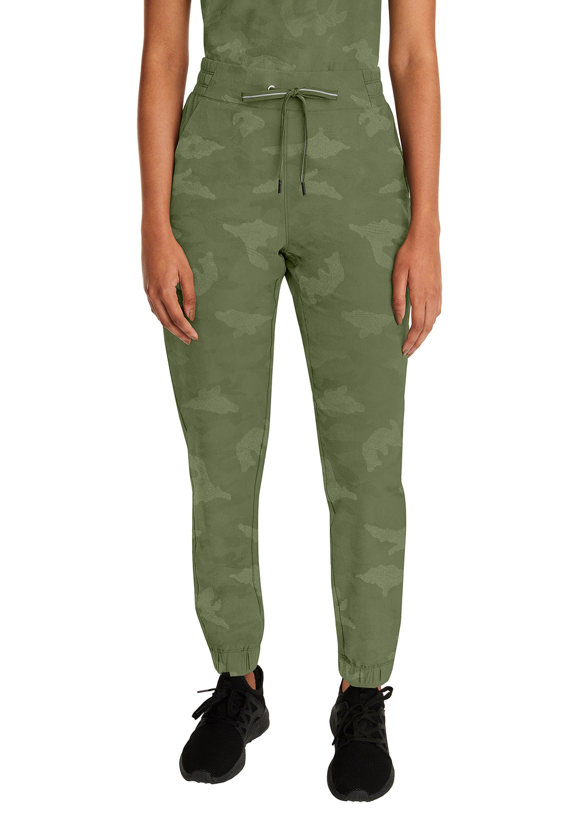 Purple Label Jacquard Tate Jogger Camo Pants Olive