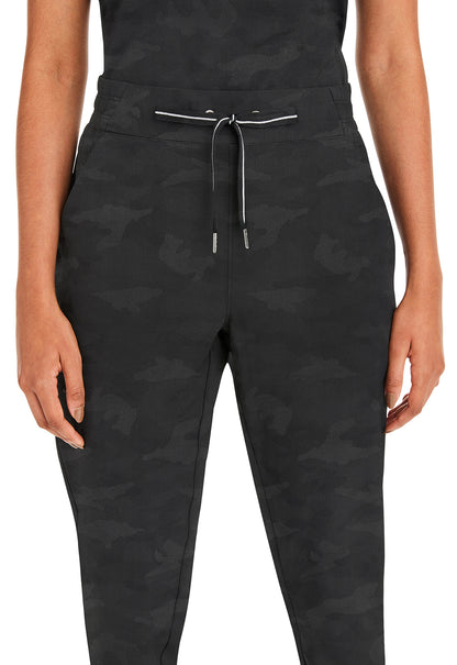 Purple Label 9350 Women's Tate Scrub Joggers Camo Scrub Pants Black