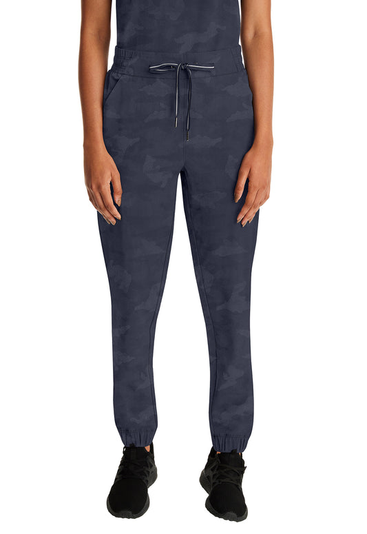 Purple Label 9350 Women's Tate Scrub Joggers Camo Scrub Pants Pewter