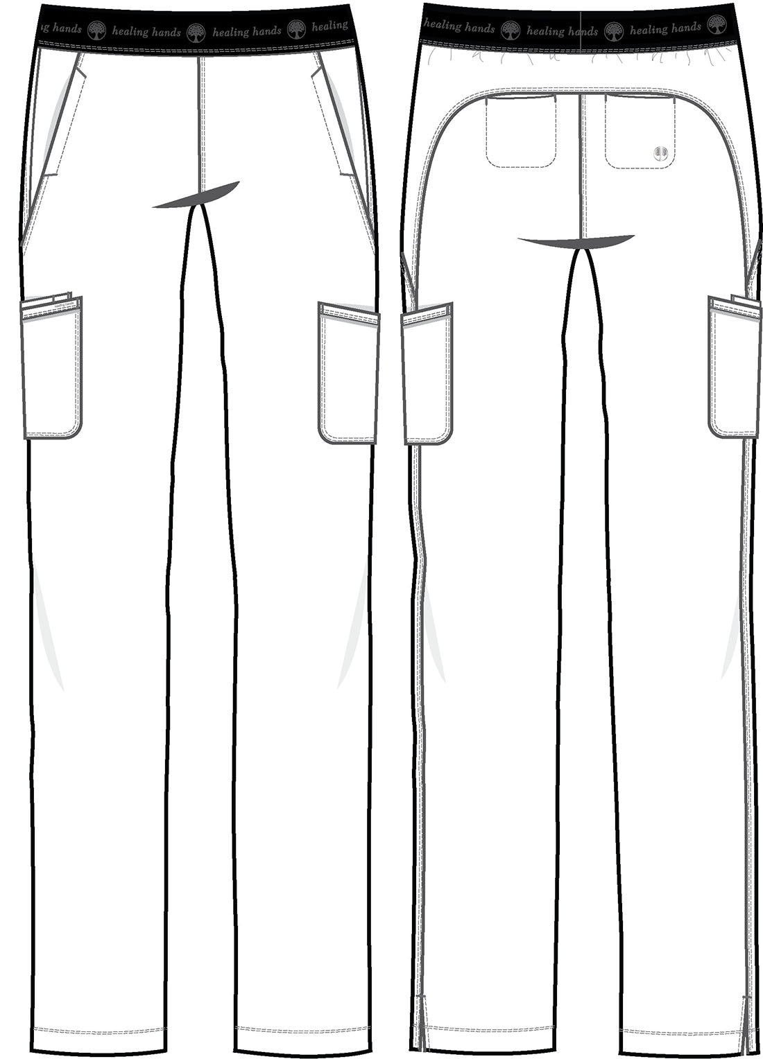 HH Works 9500 Women's Rachel Scrub Pants White
