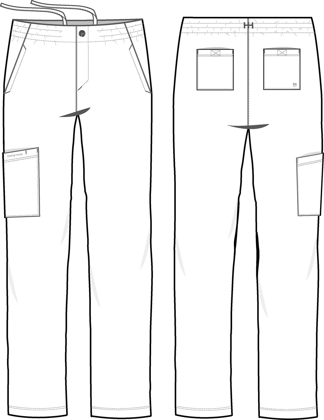 HH Works 9590 Men's Ryan Scrub Pants White
