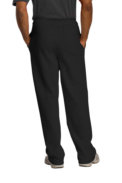 Jerzees NuBlend Open Bottom Pant with Pockets. 974MP Black