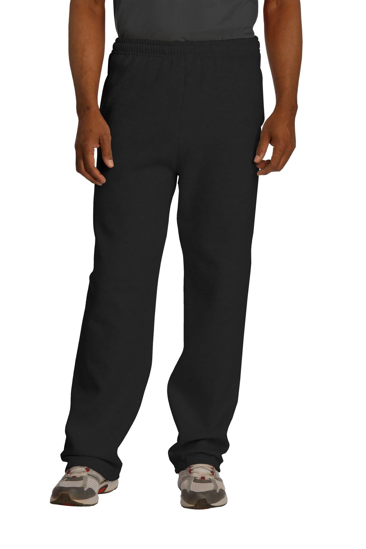 Jerzees NuBlend Open Bottom Pant with Pockets. 974MP Black