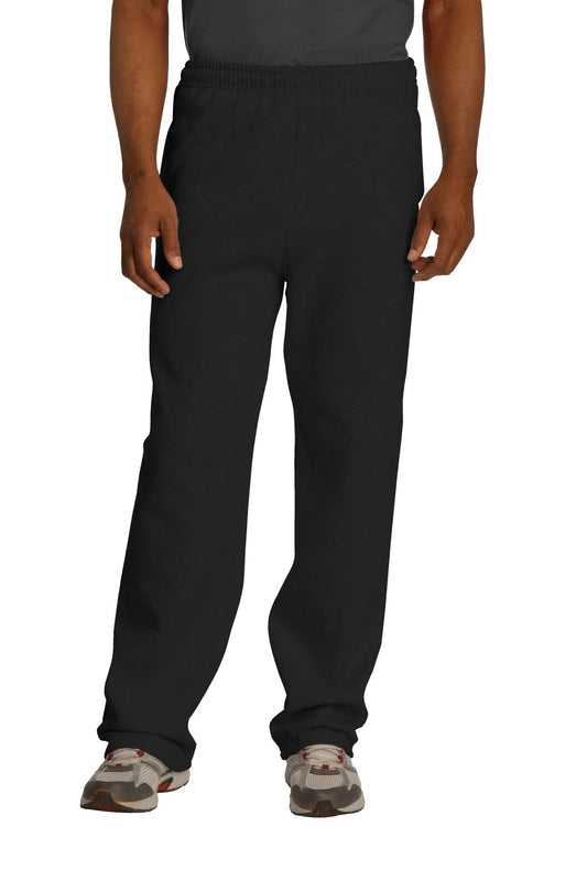 Jerzees NuBlend Open Bottom Pant with Pockets. 974MP Black