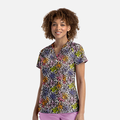 Prints 9800 Women's V-Neck Print Top Wild Roar