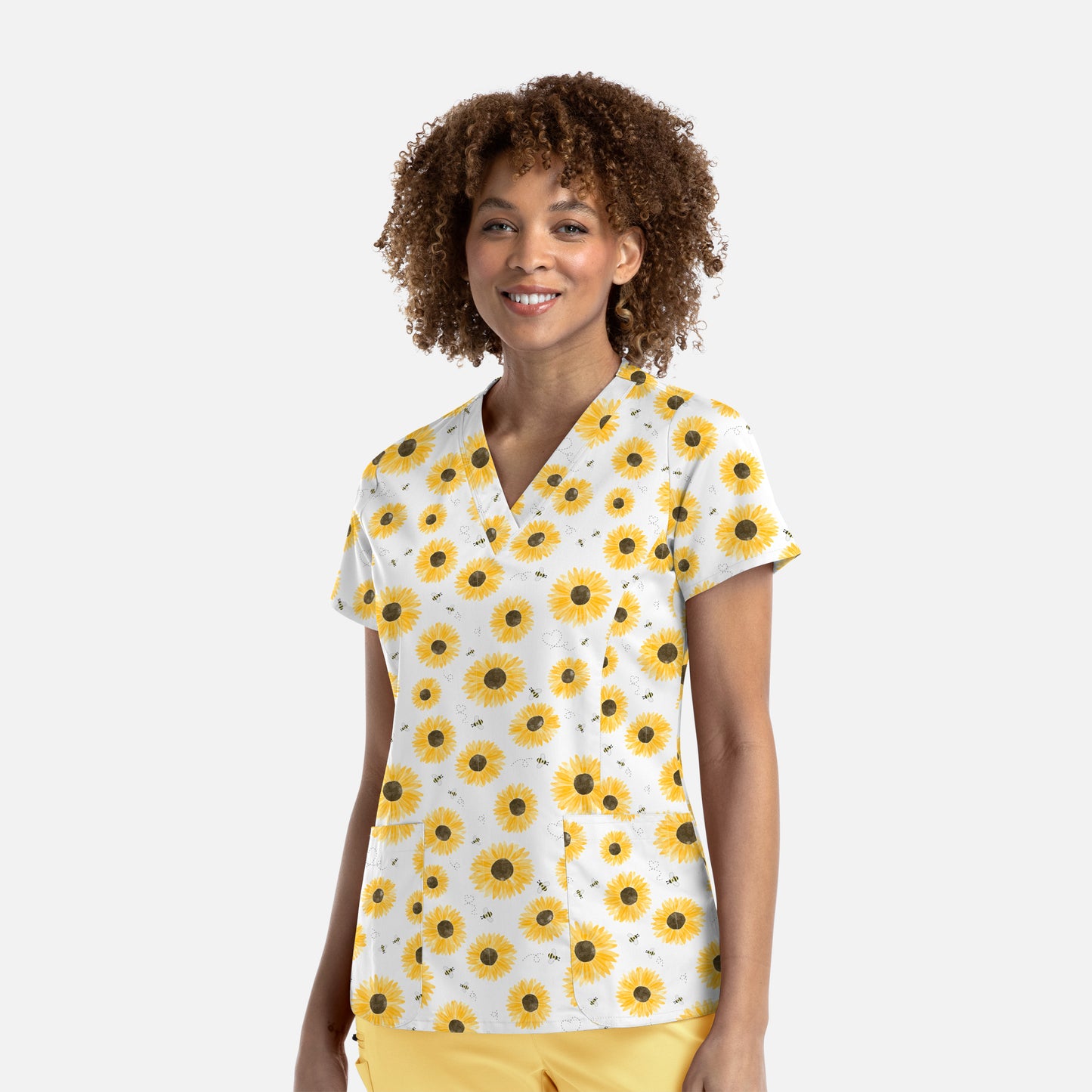 Maevn 9810 V-Neck Print Scrub Top