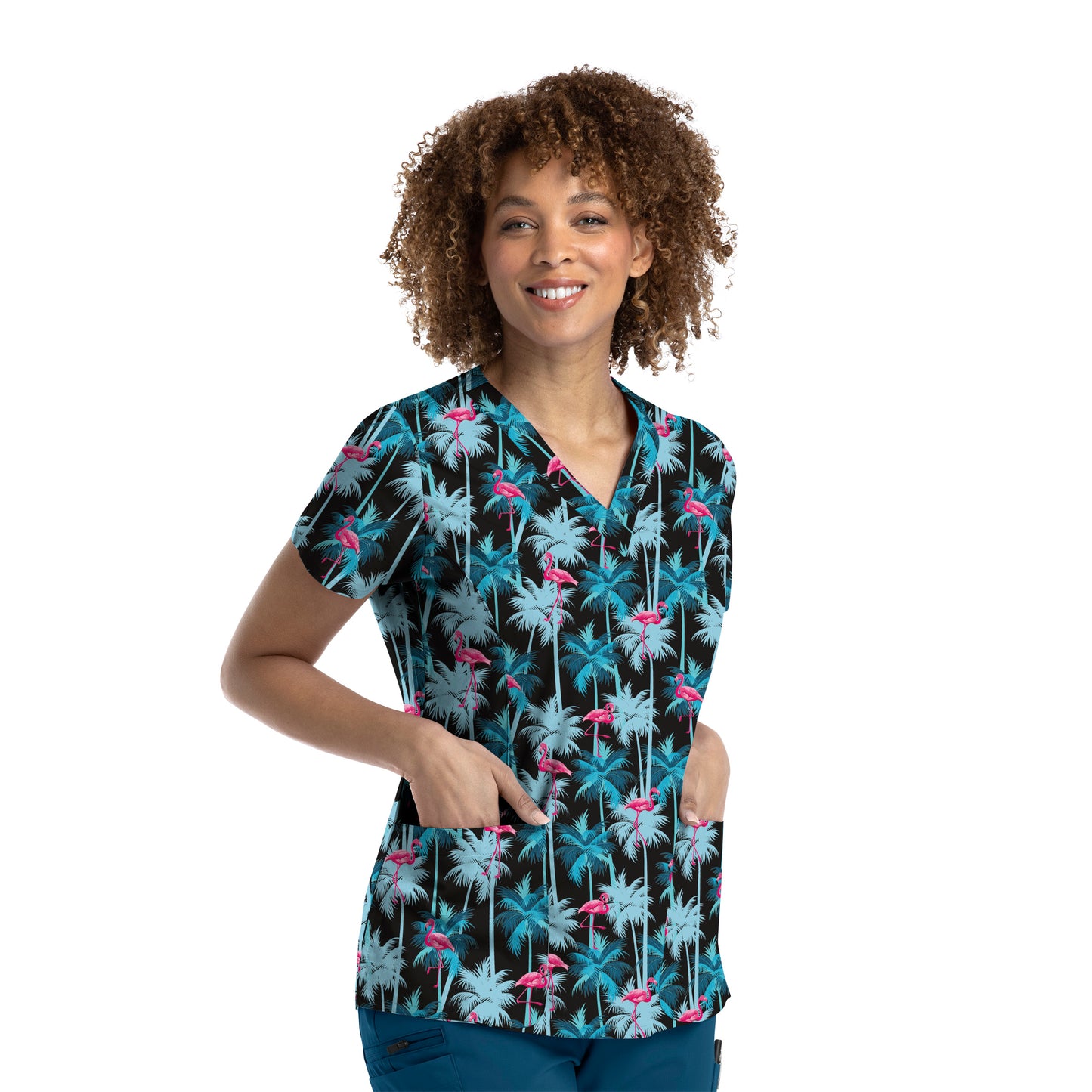 Prints 9810 V-Neck Print Top Vacay Mode