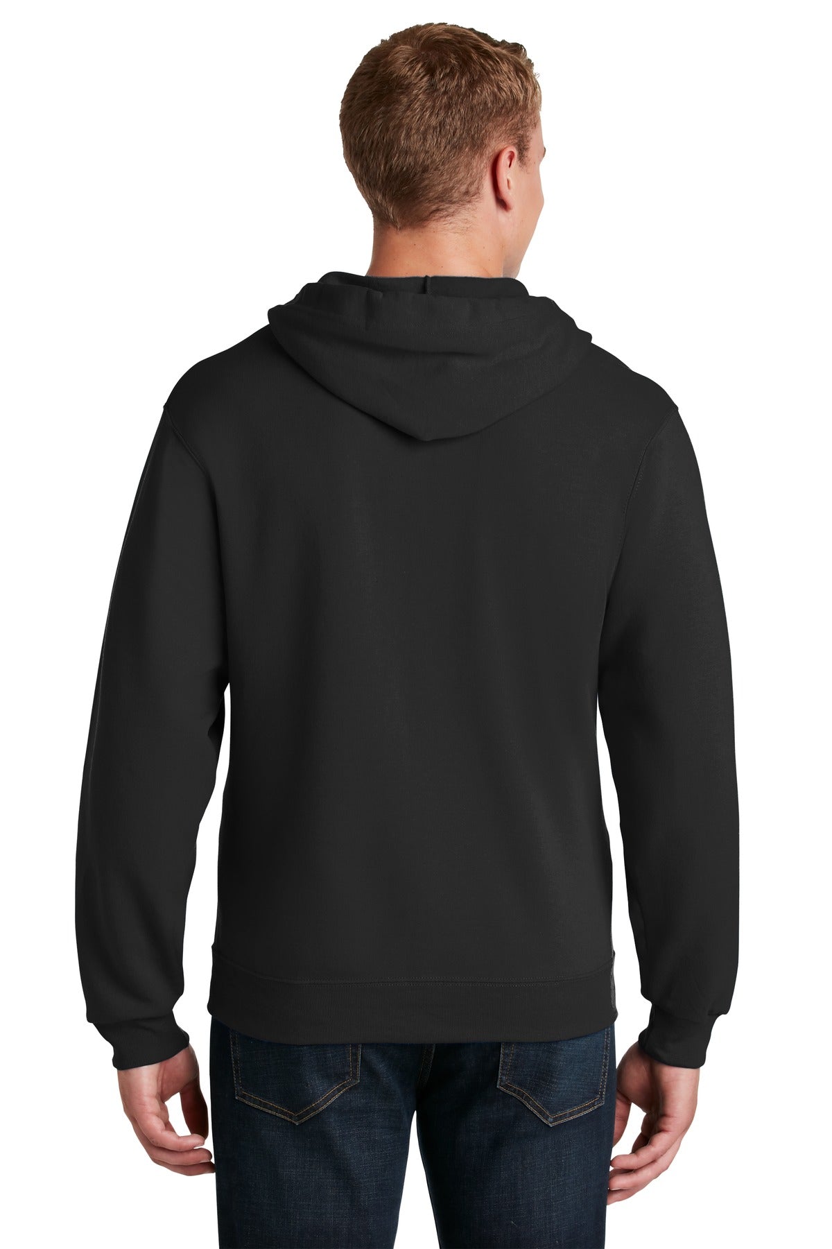 Jerzees NuBlend Full-Zip Hooded Sweatshirt.  993M Black