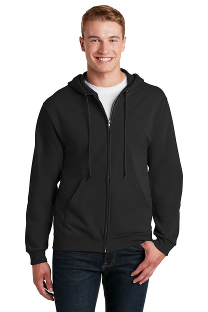 Jerzees NuBlend Full-Zip Hooded Sweatshirt.  993M Black