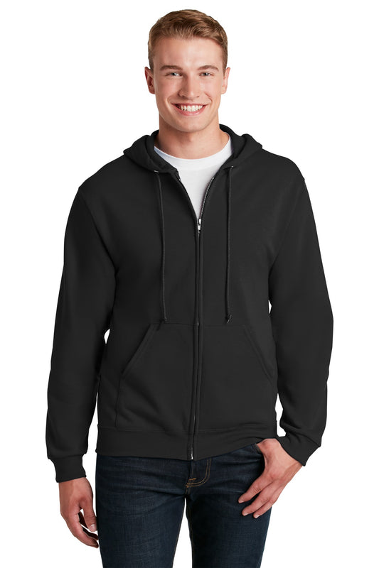 Jerzees NuBlend Full-Zip Hooded Sweatshirt.  993M Black