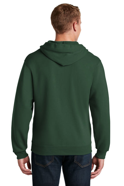 Jerzees NuBlend Full-Zip Hooded Sweatshirt.  993M Forest Green