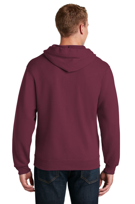 Jerzees NuBlend Full-Zip Hooded Sweatshirt.  993M Maroon