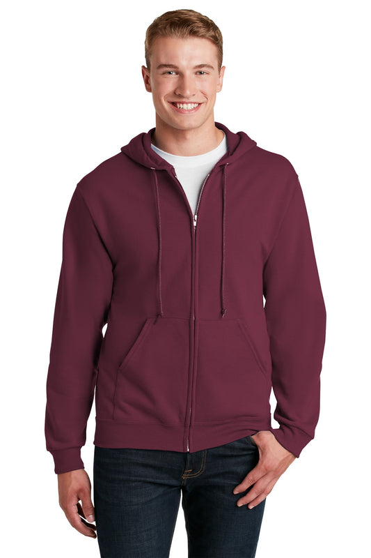 Jerzees NuBlend Full-Zip Hooded Sweatshirt.  993M Maroon