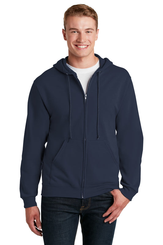 Jerzees NuBlend Full-Zip Hooded Sweatshirt.  993M Navy